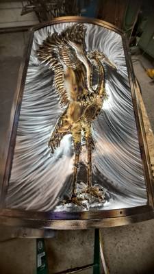Powder coated artwork