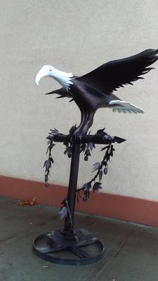 2 powder coating colors on the same sculpture