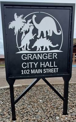 Custom sign for Granger City Hall